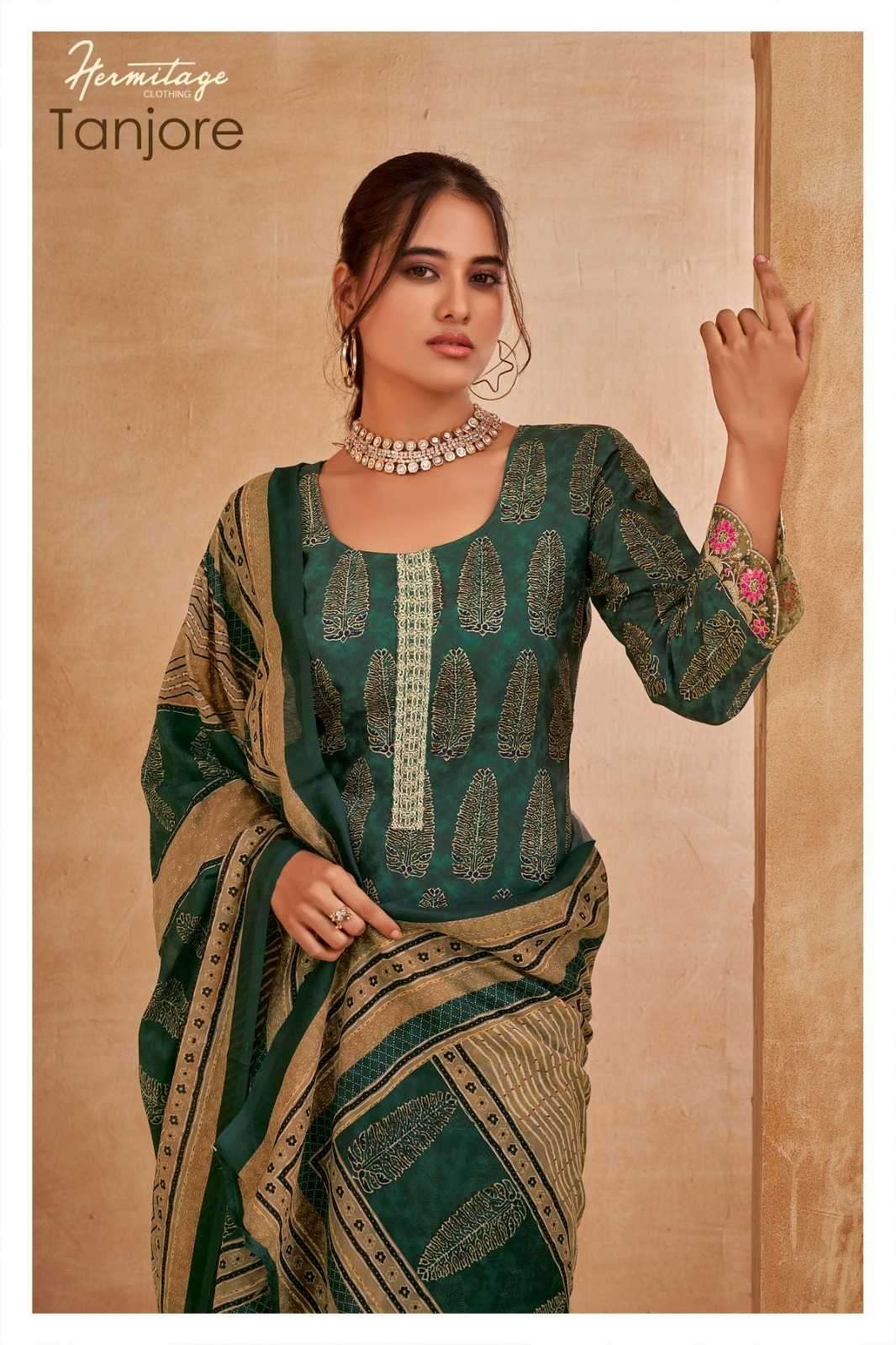 the hermitage tanjore series 01-06 Pure Airjet Cotton suit