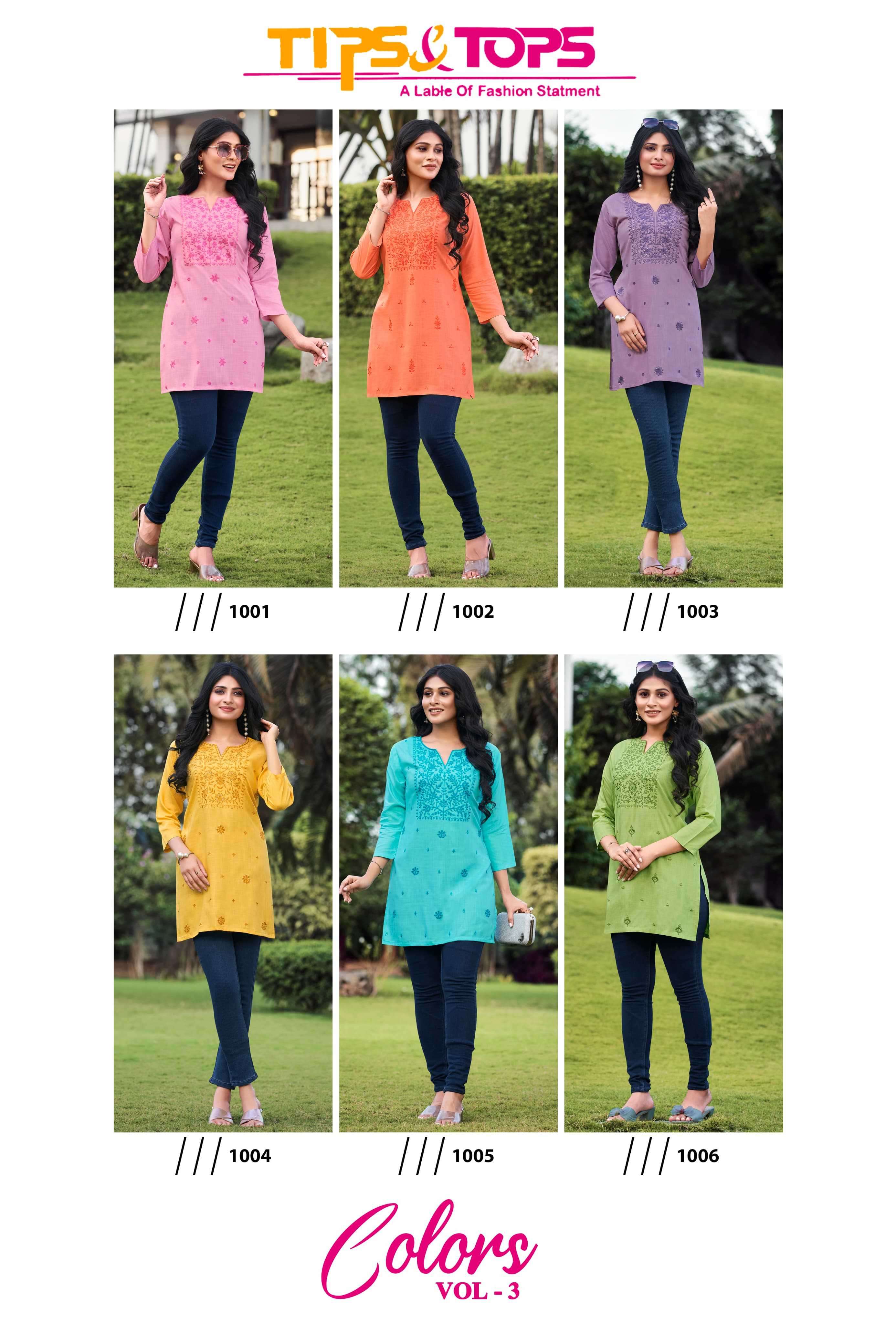 tips and tops colors vol 3 series 1001-1006 Heavy Reyon Slub 16kg top