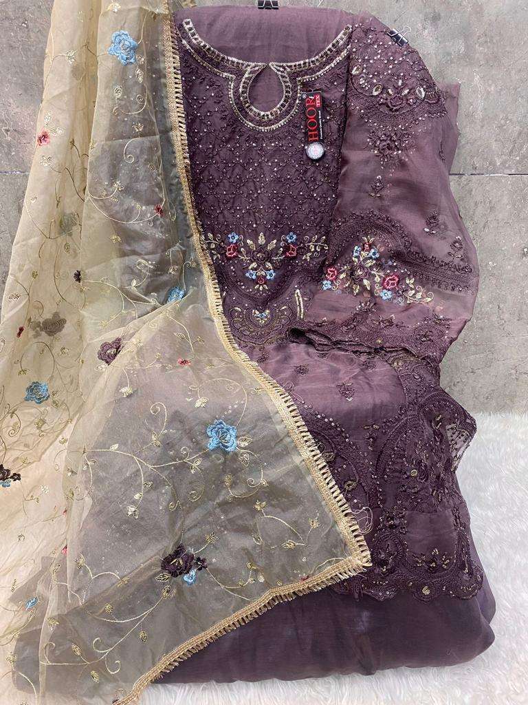 hoor tex OR-24 desginer Heavy Organza suit