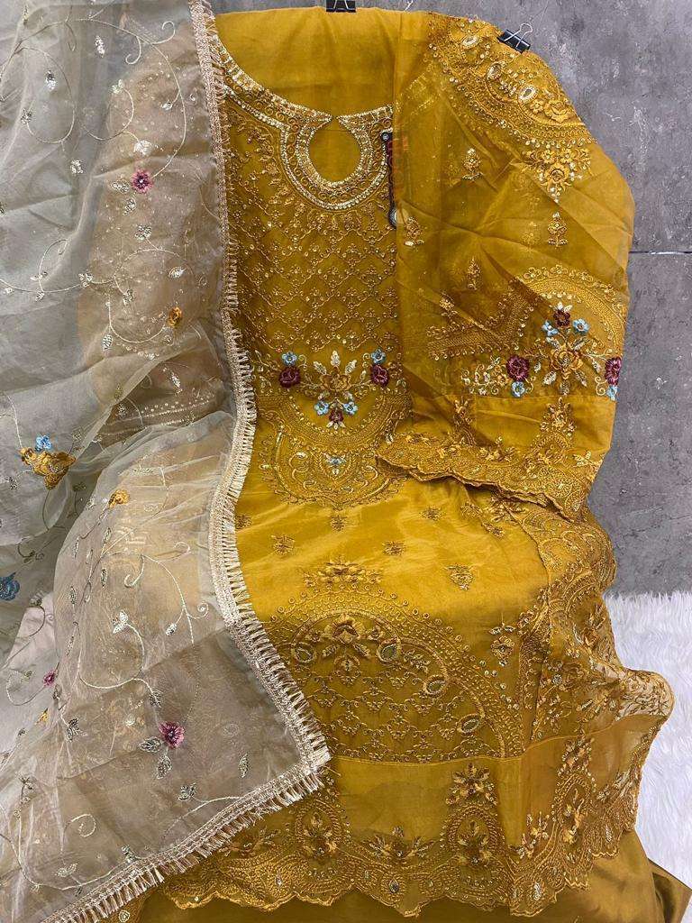 hoor tex OR-24 desginer Heavy Organza suit