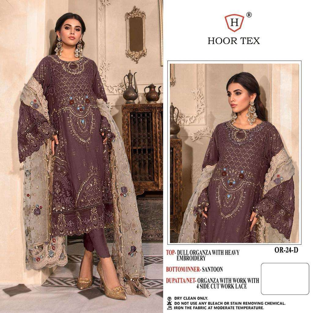hoor tex OR-24 desginer Heavy Organza suit
