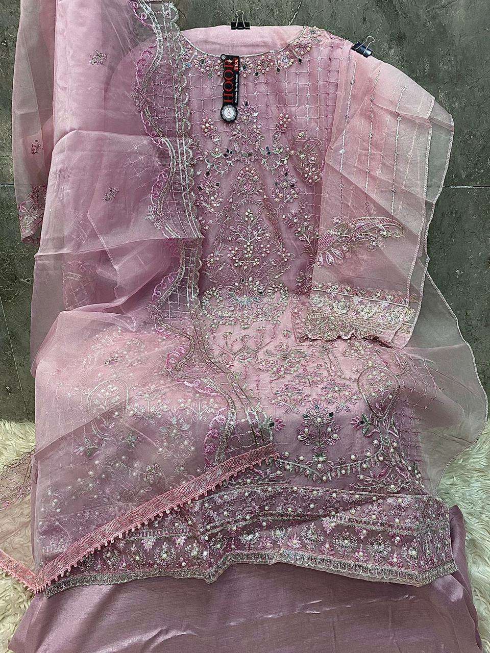 hoor tex OR-30 A To D designer Heavy Organza suit