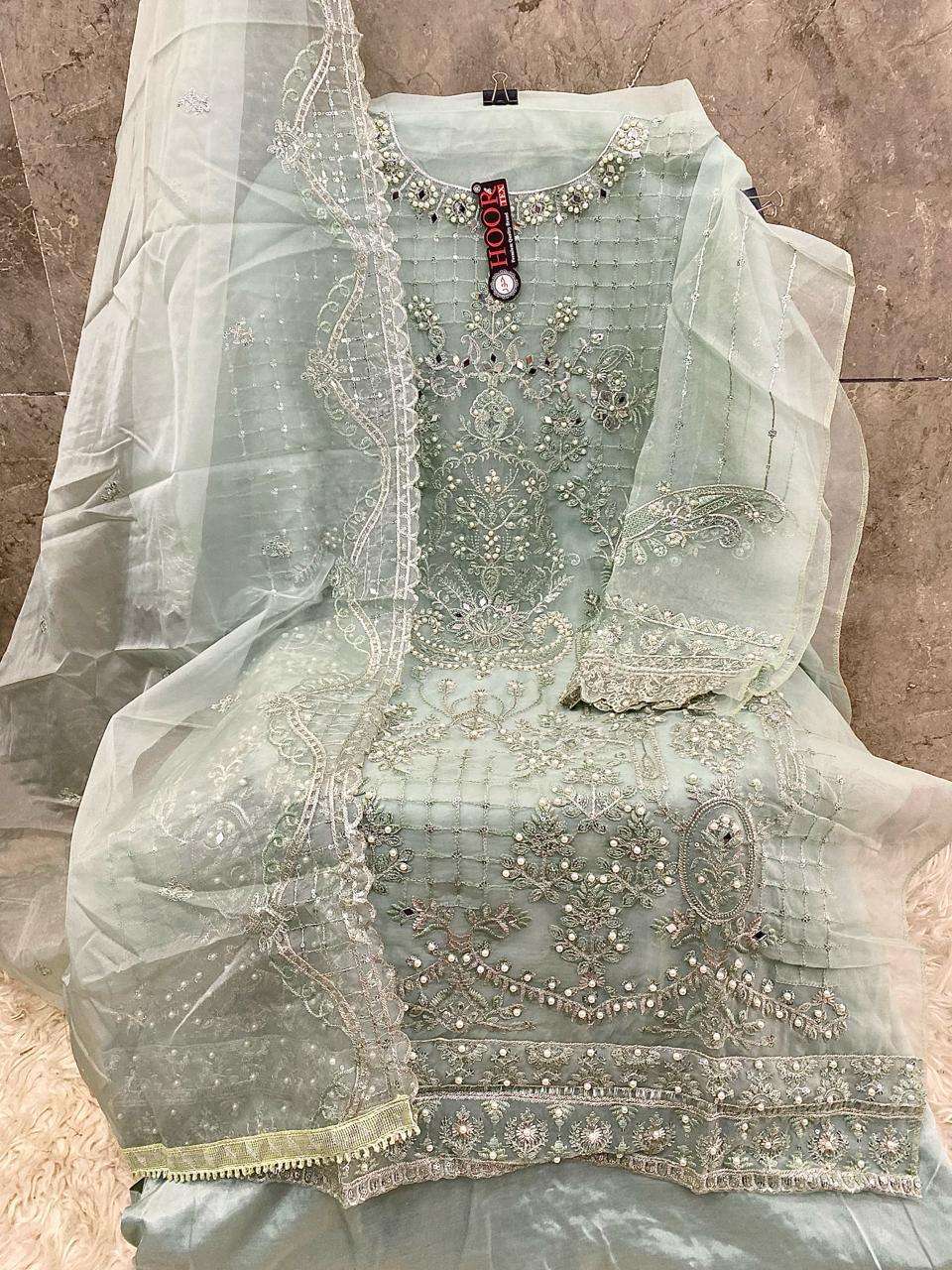 hoor tex OR-30 A To D designer Heavy Organza suit