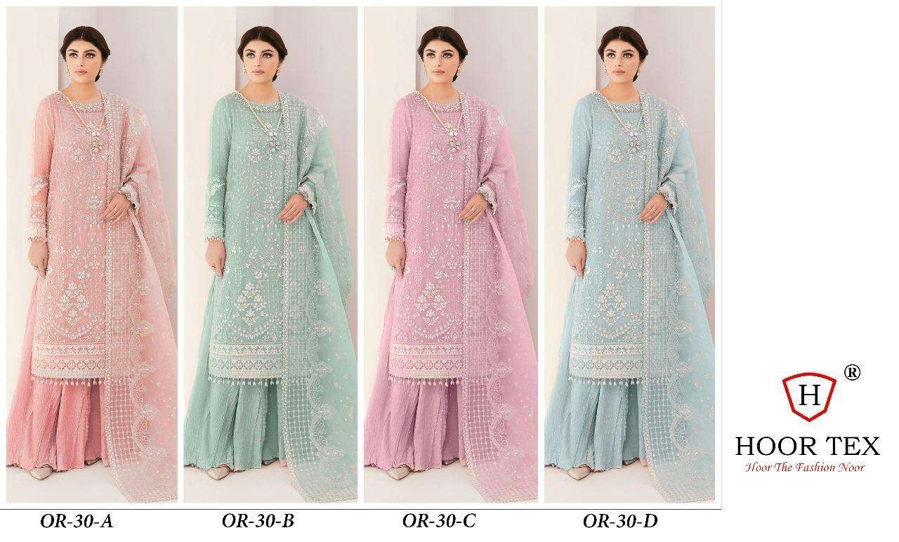 hoor tex OR-30 A To D designer Heavy Organza suit