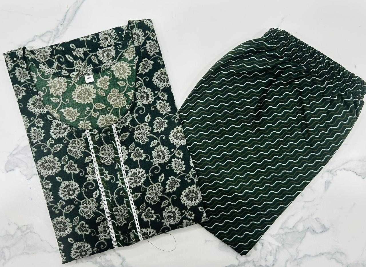 pr heritage slub fully stitch cotton comfortable printed big size kurti with pant 