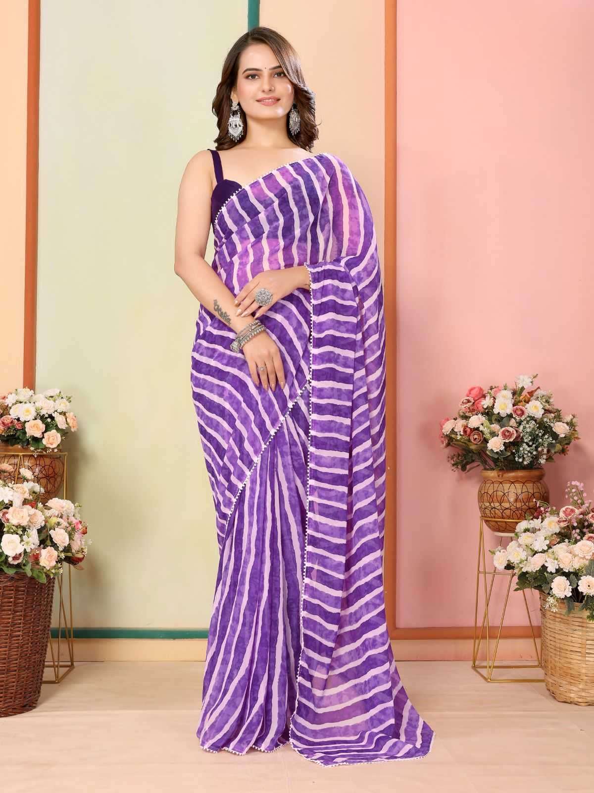 pr rakul vol 3 georgette elegant look stitch pleats size adjust belt one minute saree