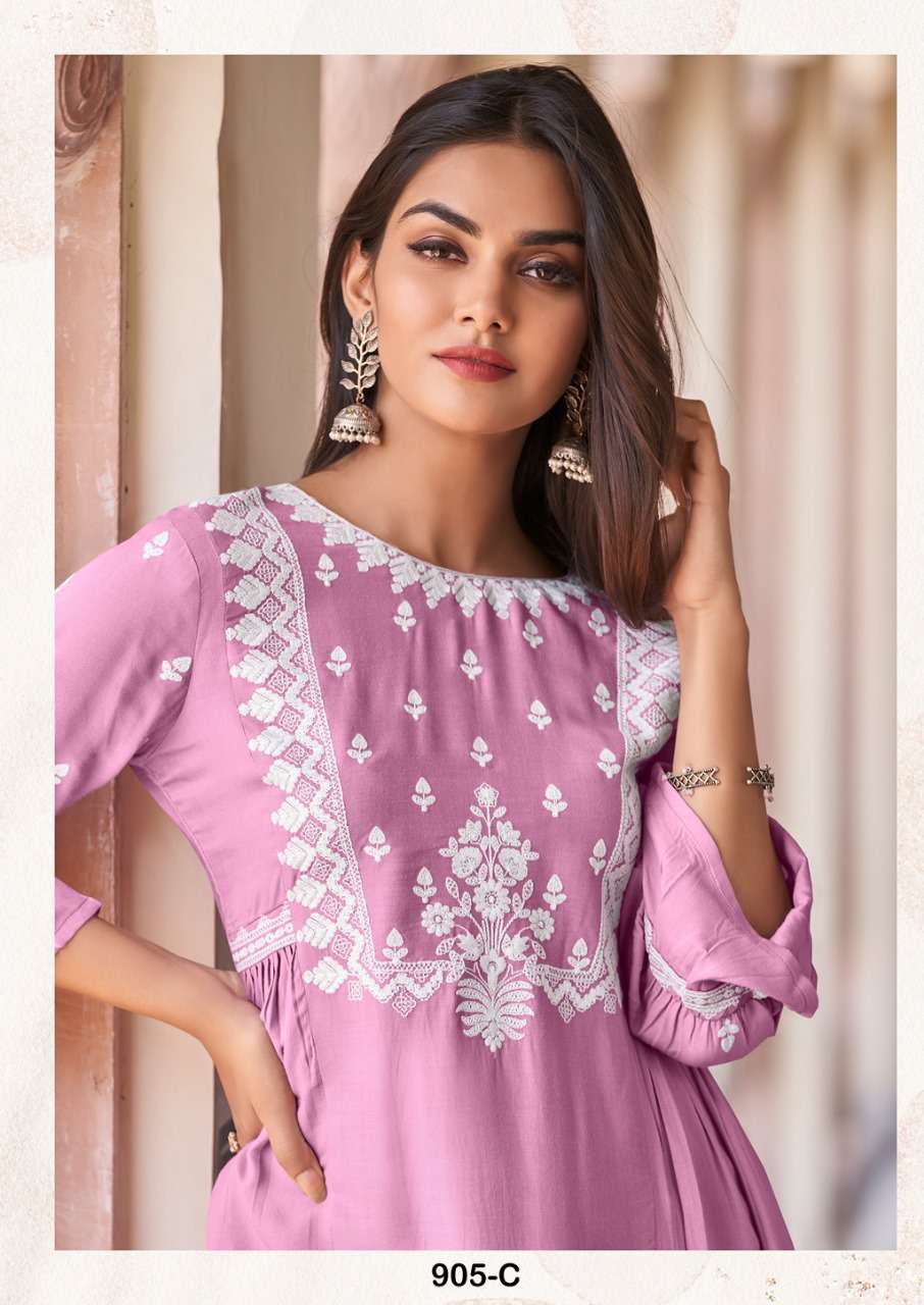 Vamika Nx Vintage Super Hit designer Heavy REYON kurti