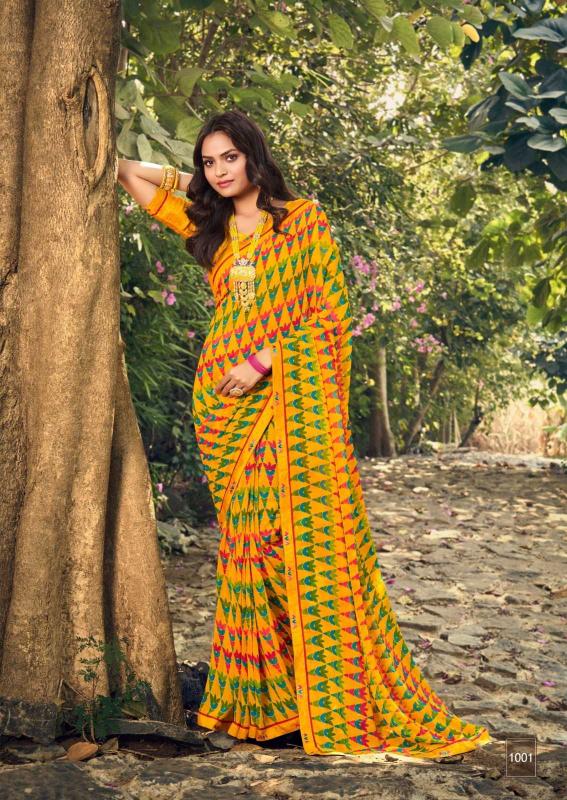 kiyra sarees angoori series 1001-1008 major georgette saree