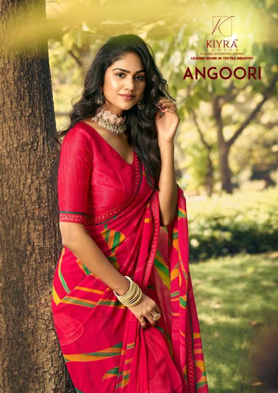 kiyra sarees angoori series 1001-1008 major georgette saree
