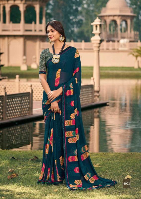 kiyra sarees angoori series 1001-1008 major georgette saree