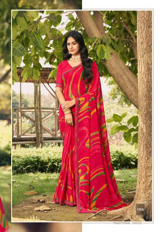 kiyra sarees angoori series 1001-1008 major georgette saree