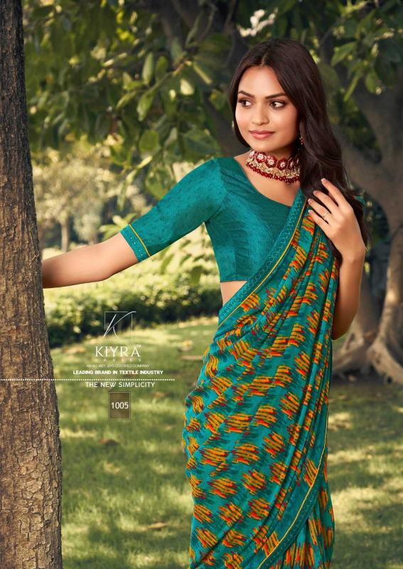 kiyra sarees angoori series 1001-1008 major georgette saree