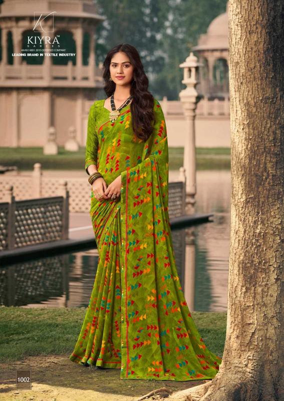 kiyra sarees angoori series 1001-1008 major georgette saree