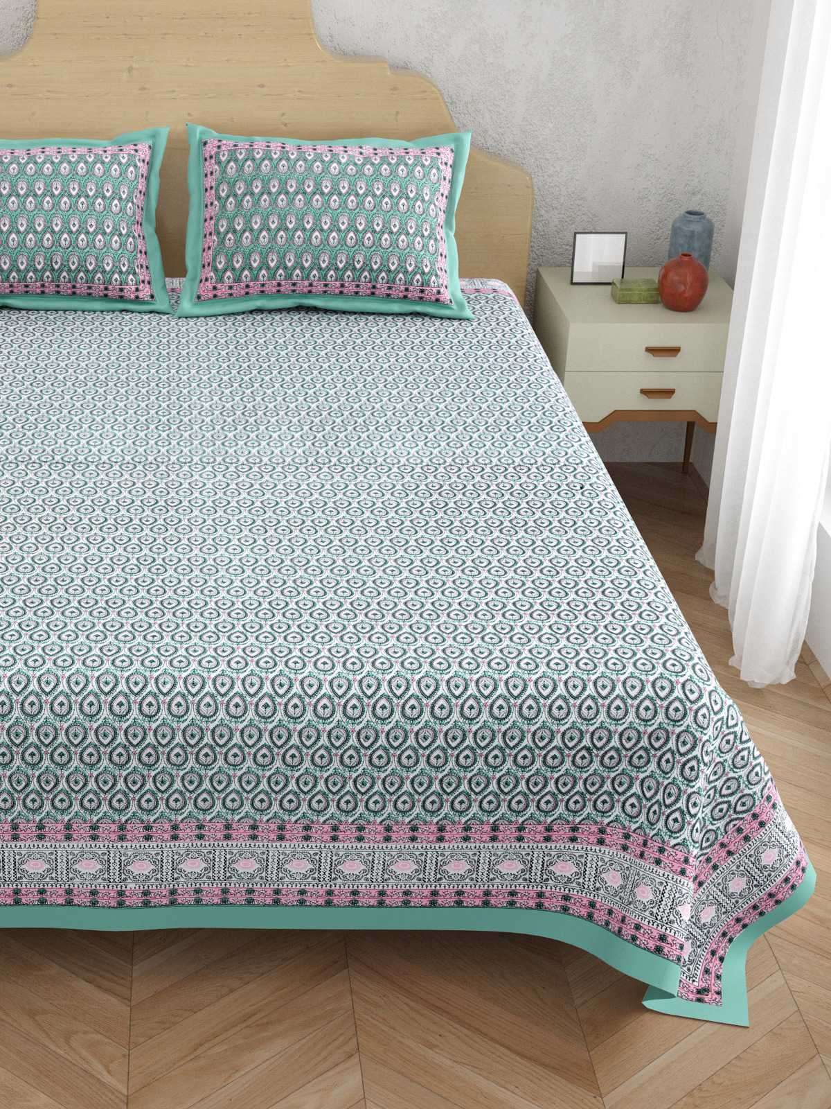 pr atulaya new trendy king size cotton comfortable bedsheet with pillow covers