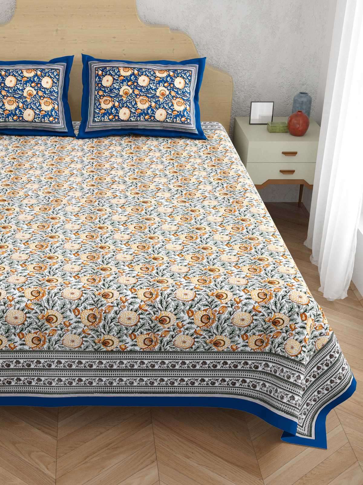 pr atulaya new trendy king size cotton comfortable bedsheet with pillow covers