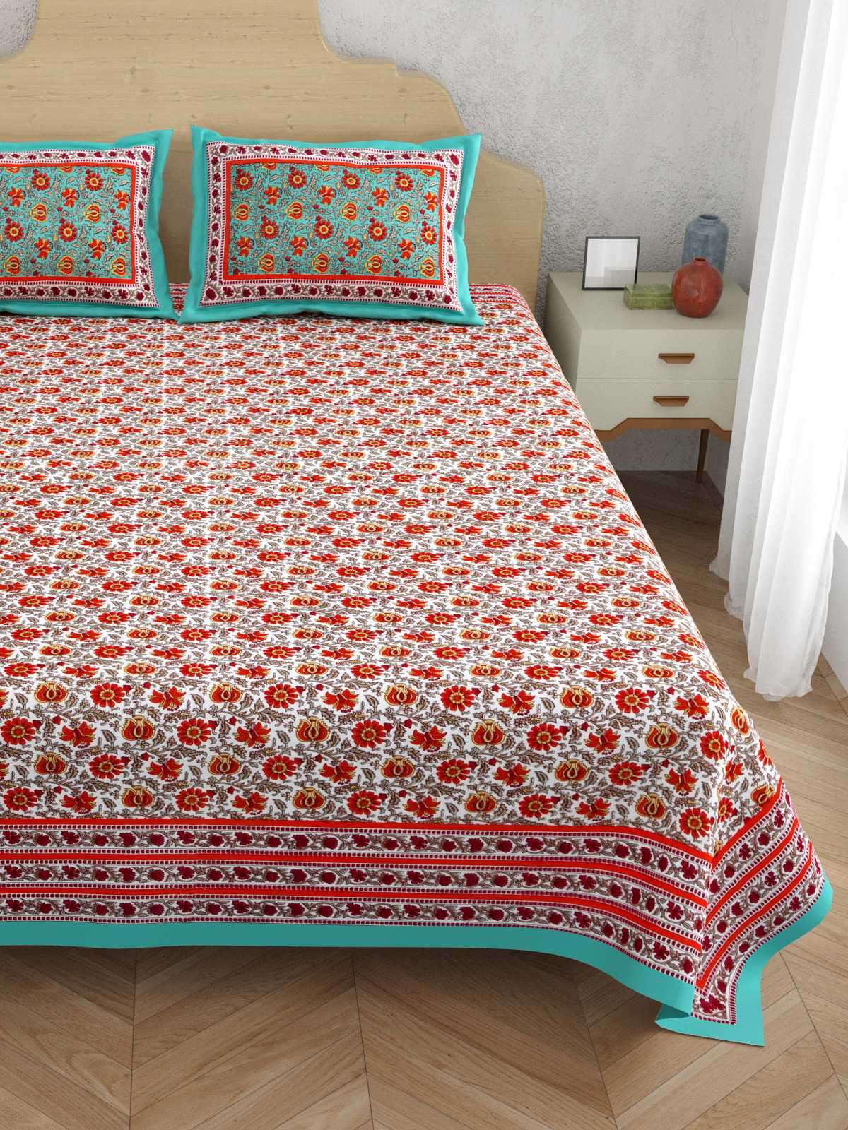 pr atulaya new trendy king size cotton comfortable bedsheet with pillow covers