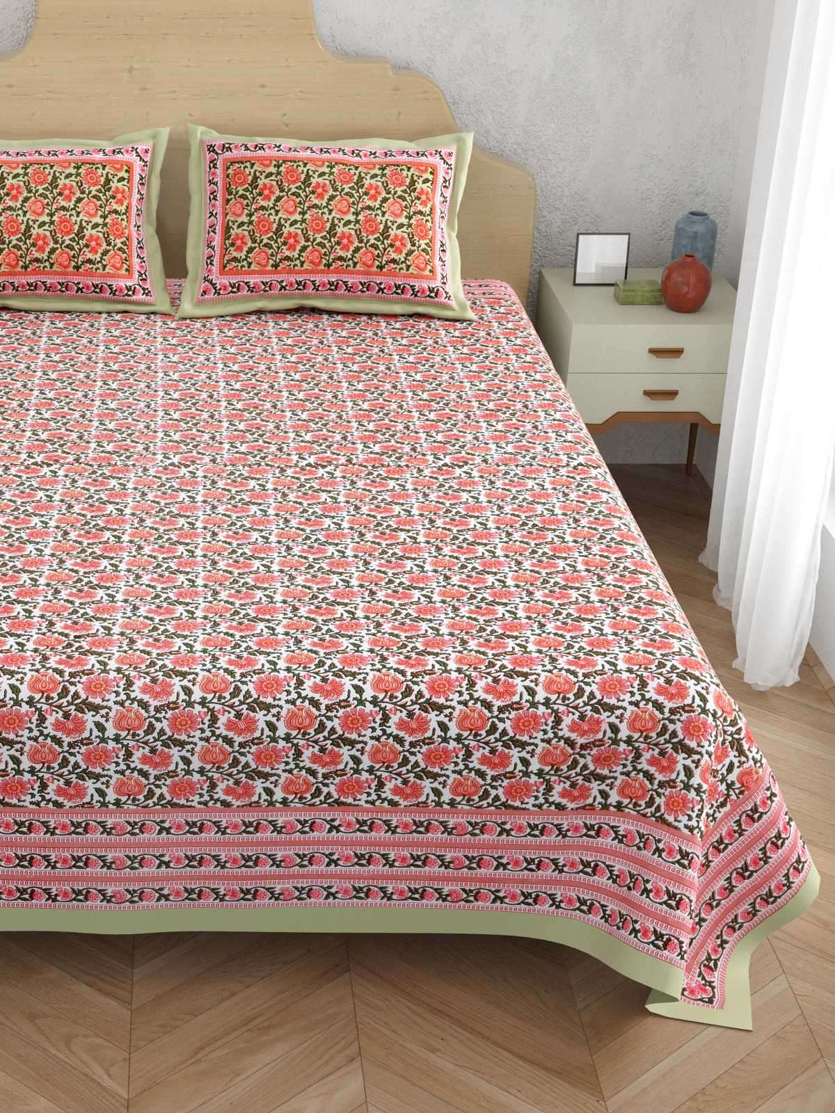 pr atulaya new trendy king size cotton comfortable bedsheet with pillow covers