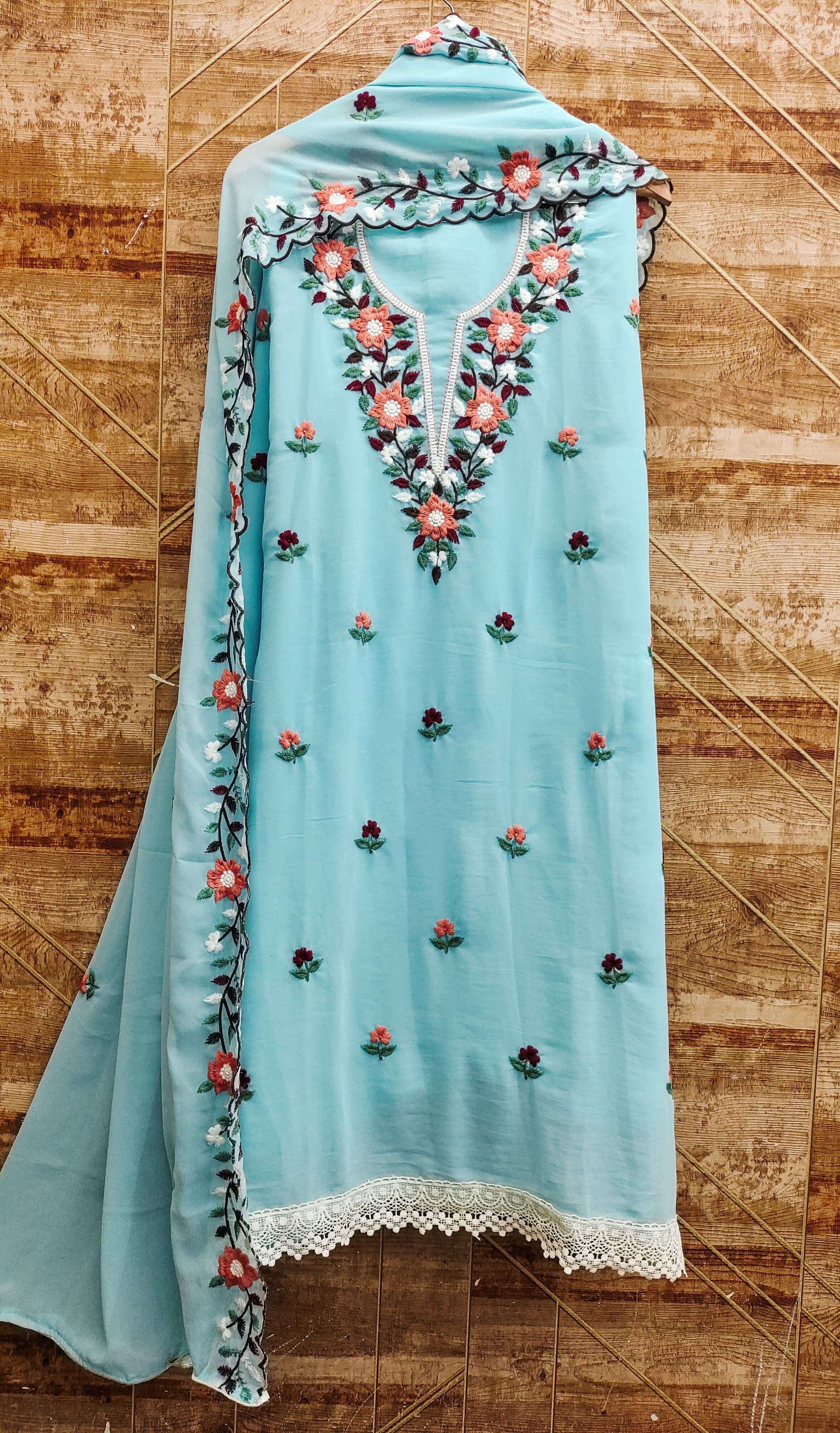 SABYA SAACHI-85 designer faux georgette non catalogue suit 