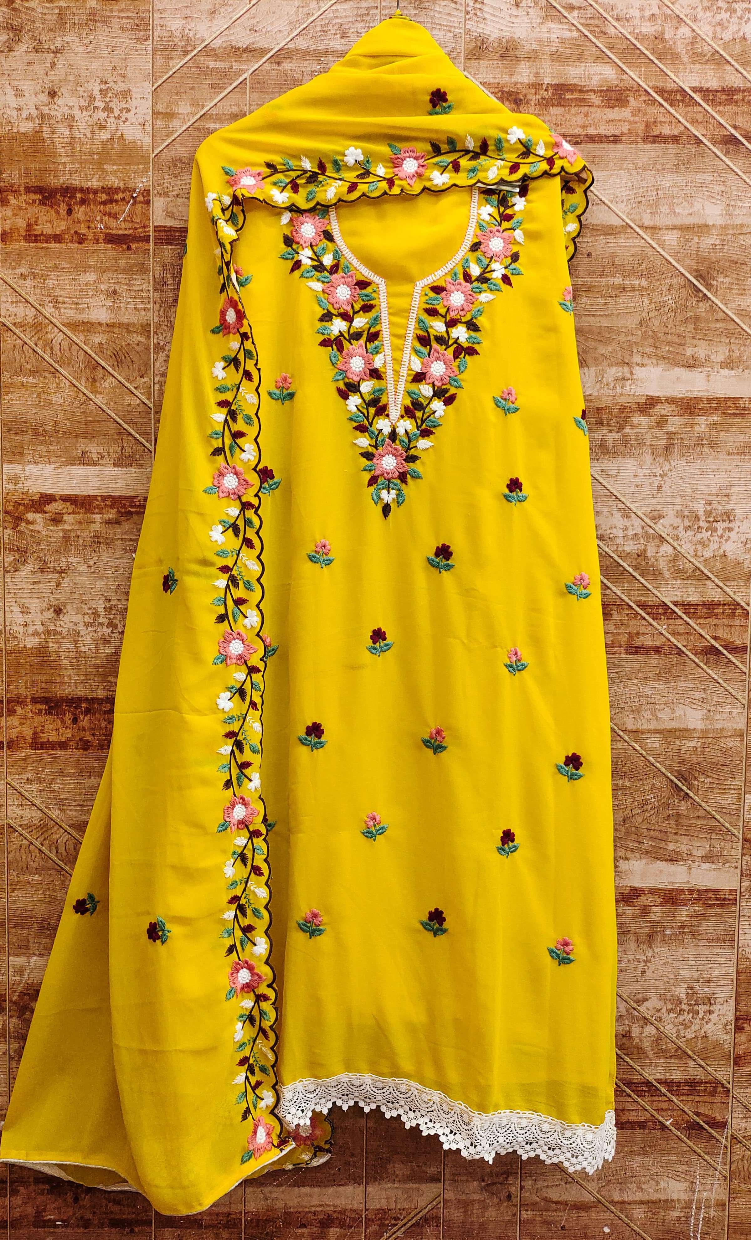 SABYA SAACHI-85 designer faux georgette non catalogue suit 