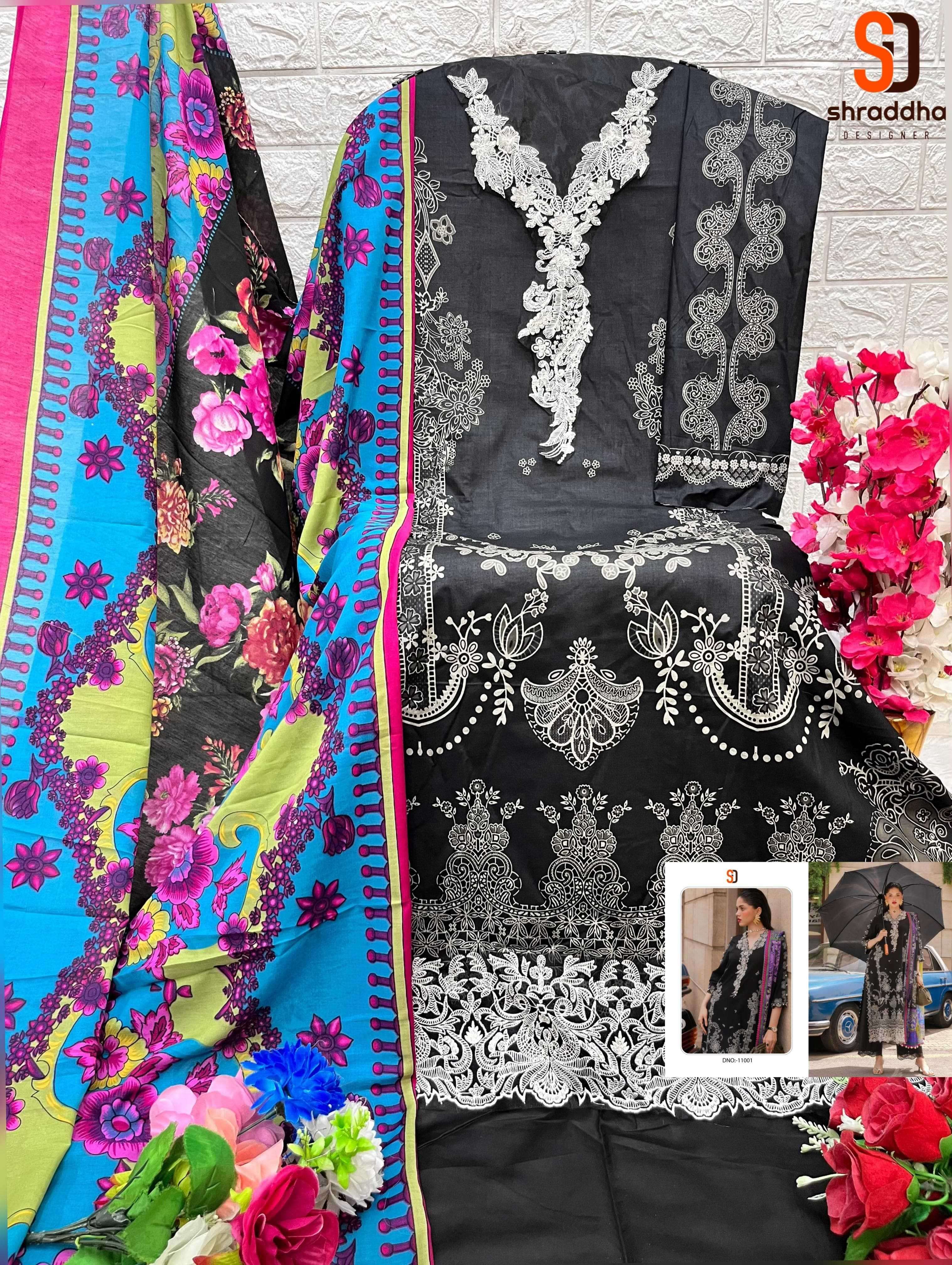 sharaddha vintage vol 11 series 11001-11002 lawn cotton suit 