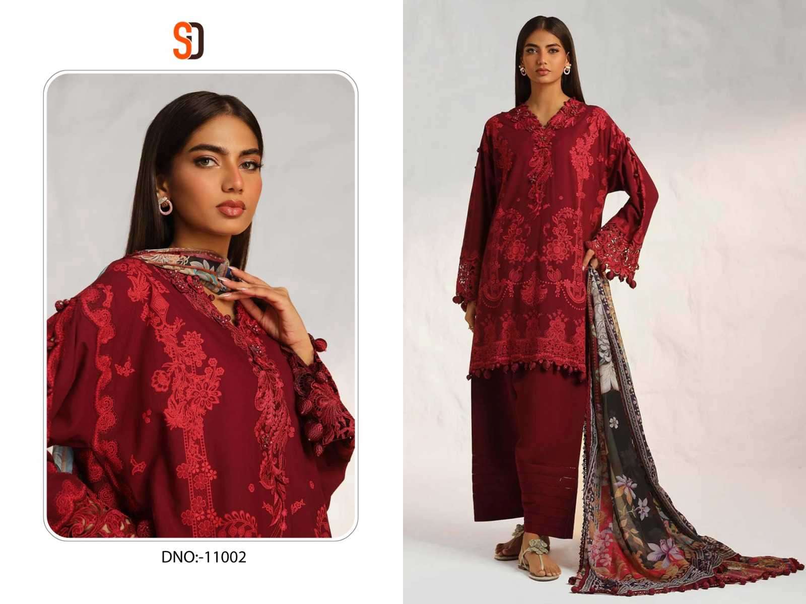 sharaddha vintage vol 11 series 11001-11002 lawn cotton suit 
