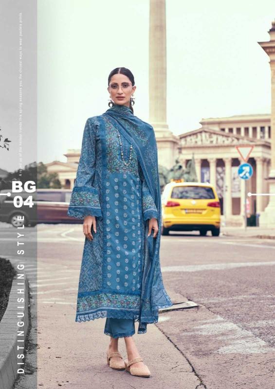 the hermitage bagh series 01-06 Pure Lawn Cotton suit