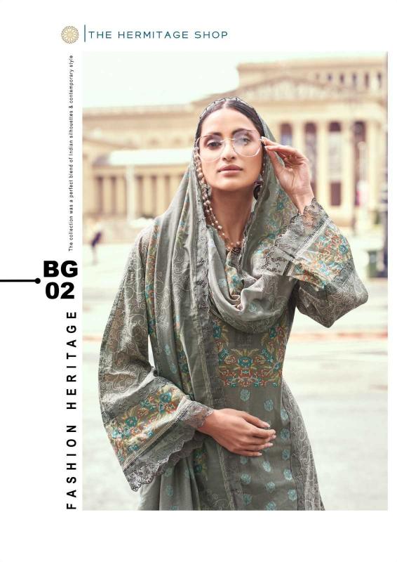 the hermitage bagh series 01-06 Pure Lawn Cotton suit