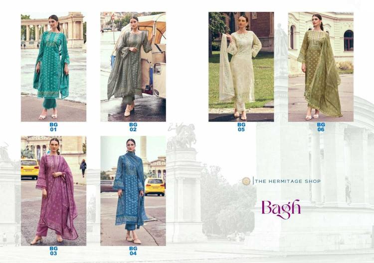the hermitage bagh series 01-06 Pure Lawn Cotton suit