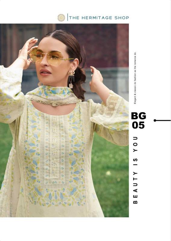 the hermitage bagh series 01-06 Pure Lawn Cotton suit