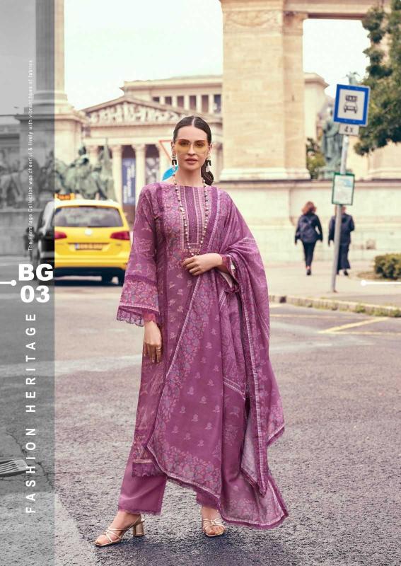 the hermitage bagh series 01-06 Pure Lawn Cotton suit