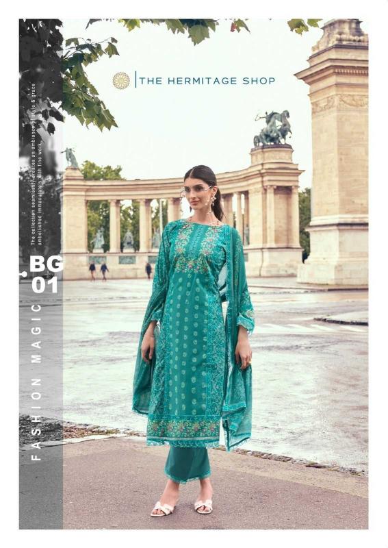 the hermitage bagh series 01-06 Pure Lawn Cotton suit