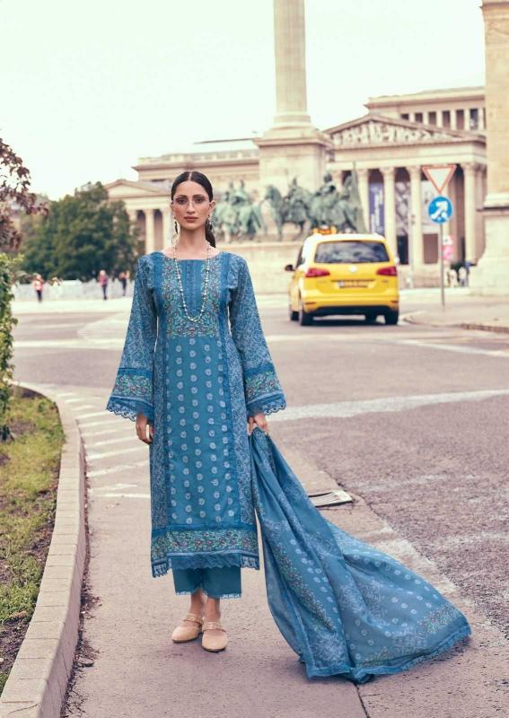 the hermitage bagh series 01-06 Pure Lawn Cotton suit