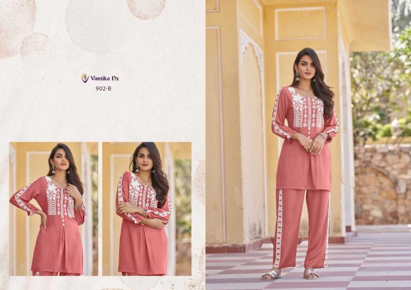 vamika vintage platnium series 902 Heavy REYON co-ord set