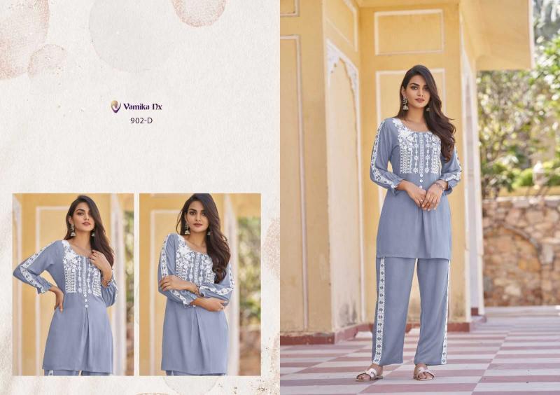 vamika vintage platnium series 902 Heavy REYON co-ord set