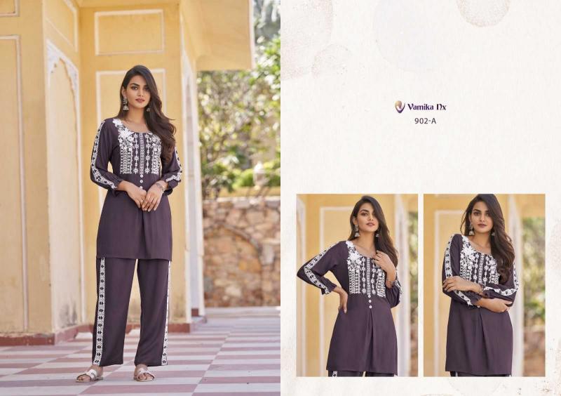 vamika vintage platnium series 902 Heavy REYON co-ord set