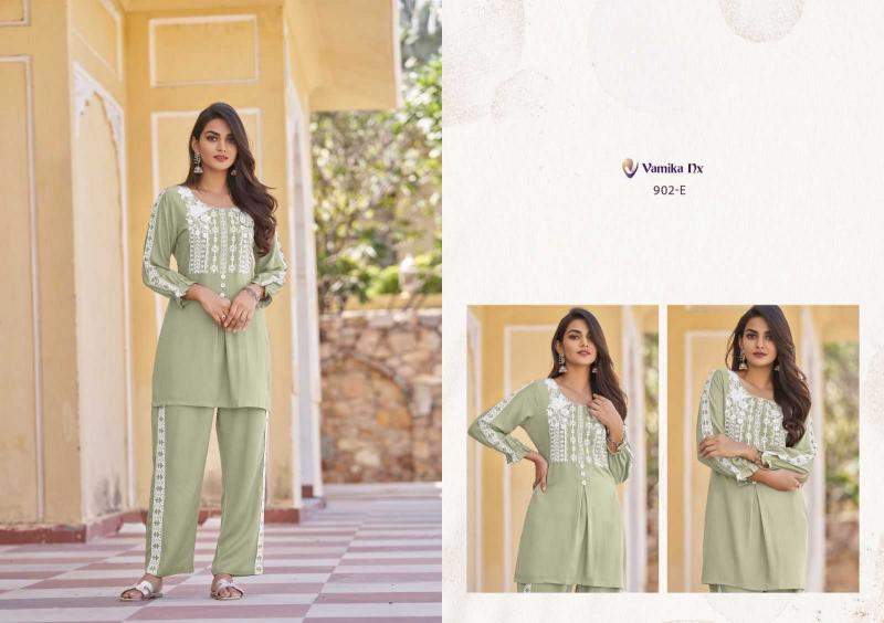 vamika vintage platnium series 902 Heavy REYON co-ord set