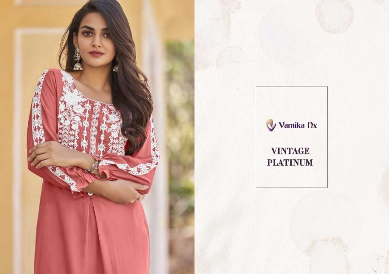 vamika vintage platnium series 902 Heavy REYON co-ord set