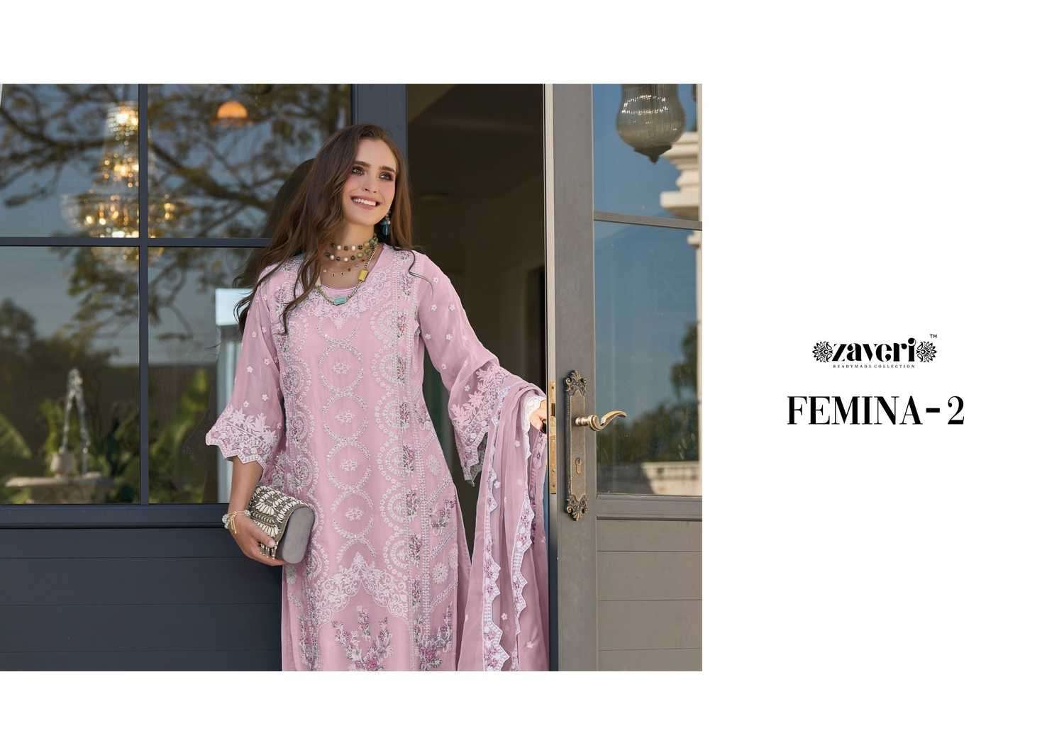 zaveri femina vol 2 color edition 2 series 1280  Soft organza readymade suit 