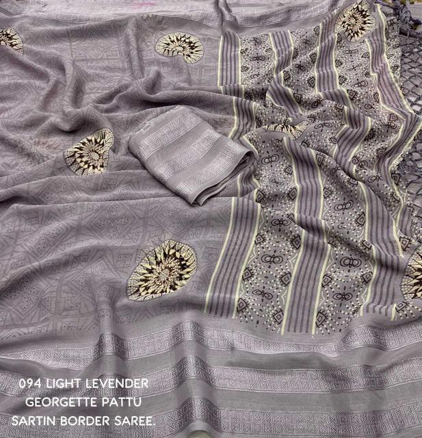 pr kc 4006 pretty look georgette light dusty color printed saree 