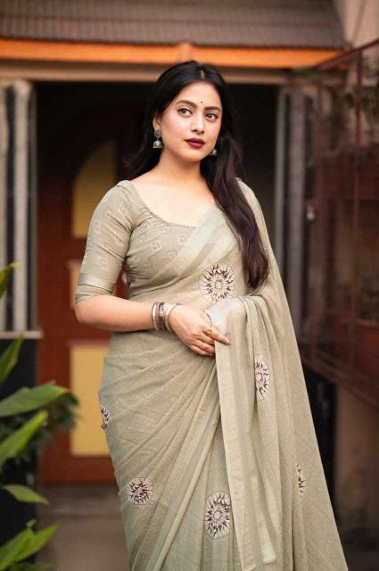 pr kc 4006 pretty look georgette light dusty color printed saree 