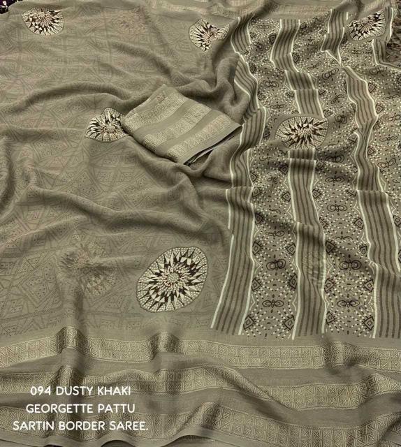 pr kc 4006 pretty look georgette light dusty color printed saree 