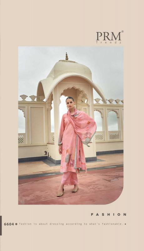  prm trendz catalog eknoor Series 6601 to 6606 muslin silk Wholesale Salwar Kameez In Surat