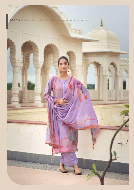  prm trendz catalog eknoor Series 6601 to 6606 muslin silk Wholesale Salwar Kameez In Surat