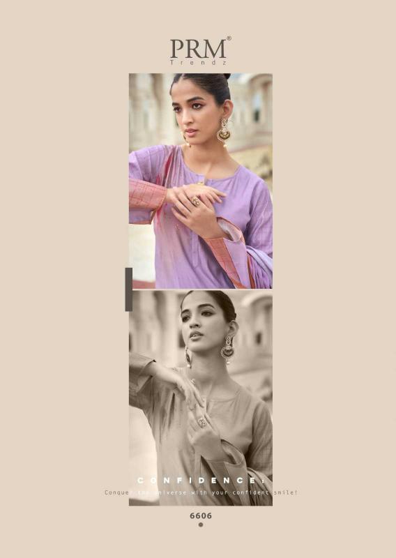  prm trendz catalog eknoor Series 6601 to 6606 muslin silk Wholesale Salwar Kameez In Surat