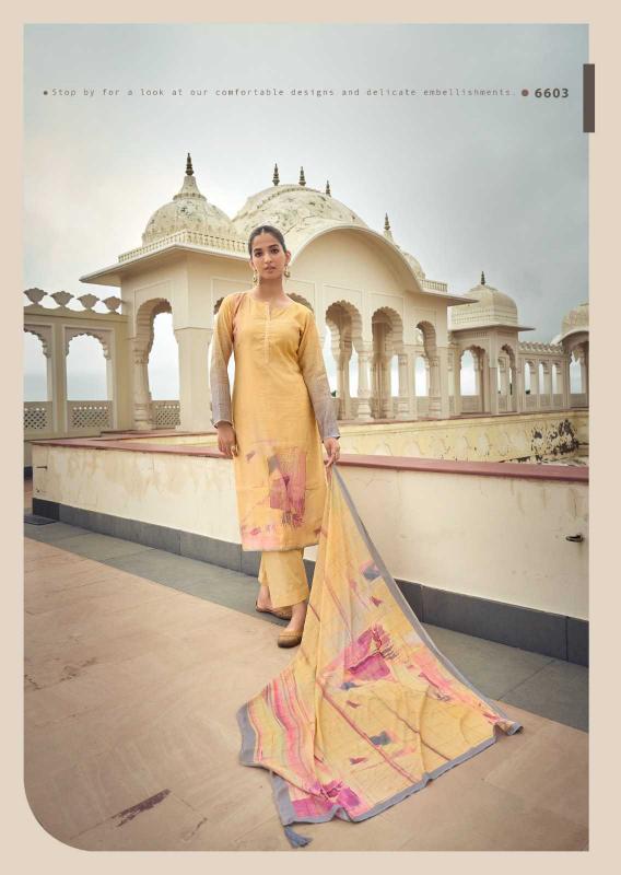  prm trendz catalog eknoor Series 6601 to 6606 muslin silk Wholesale Salwar Kameez In Surat