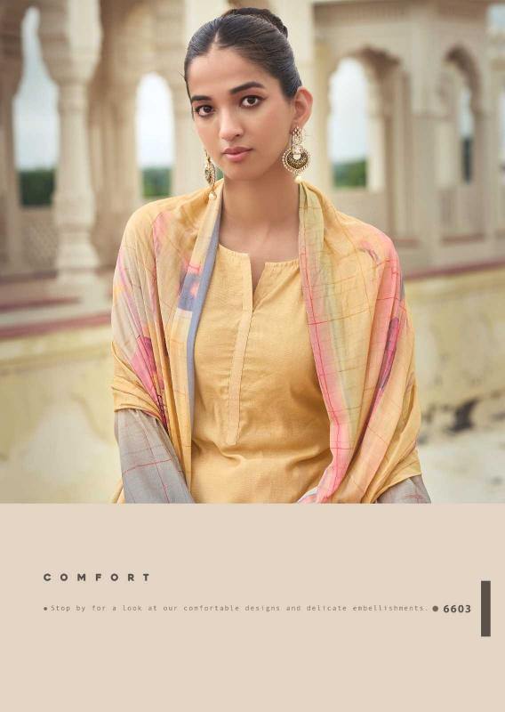  prm trendz catalog eknoor Series 6601 to 6606 muslin silk Wholesale Salwar Kameez In Surat
