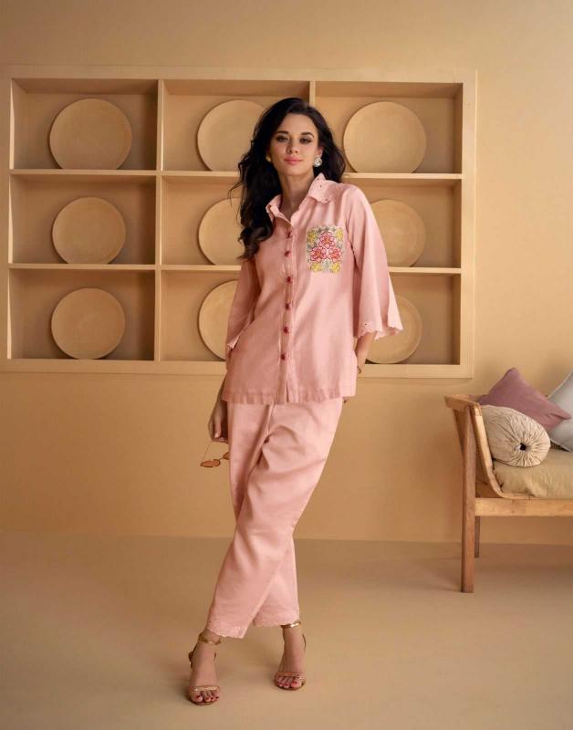 sayuri coral series 01-03 pure silk co ord set