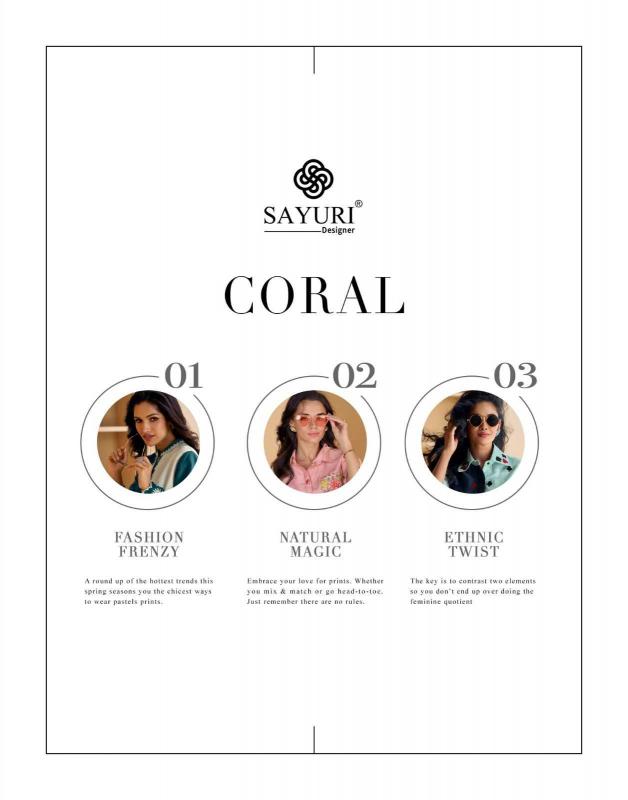 sayuri coral series 01-03 pure silk co ord set