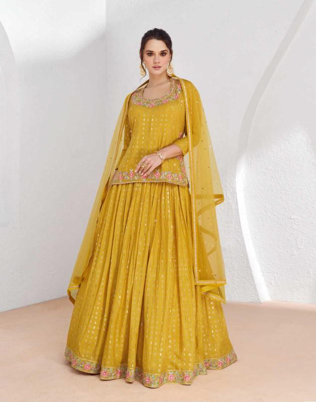 Aashirwad Creation Aarzoo Series 9912-9915 Wedding Wear Free Size Readymade Salwar Suit for Wholesale 