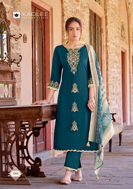 kadlee heritage series 3001-3006 Viscose Weaving wholesale readymade salwar kameez in surat